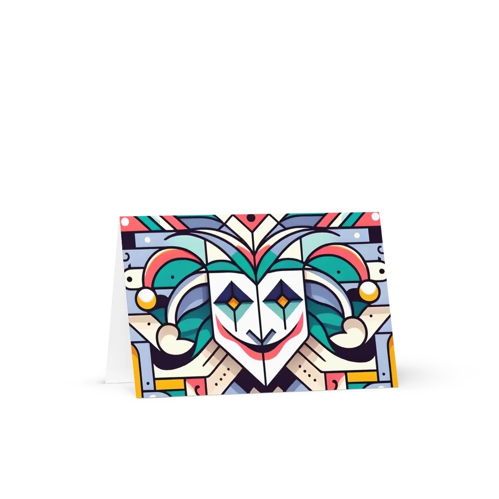 Abstract Joker Face Blank Card product image (1)