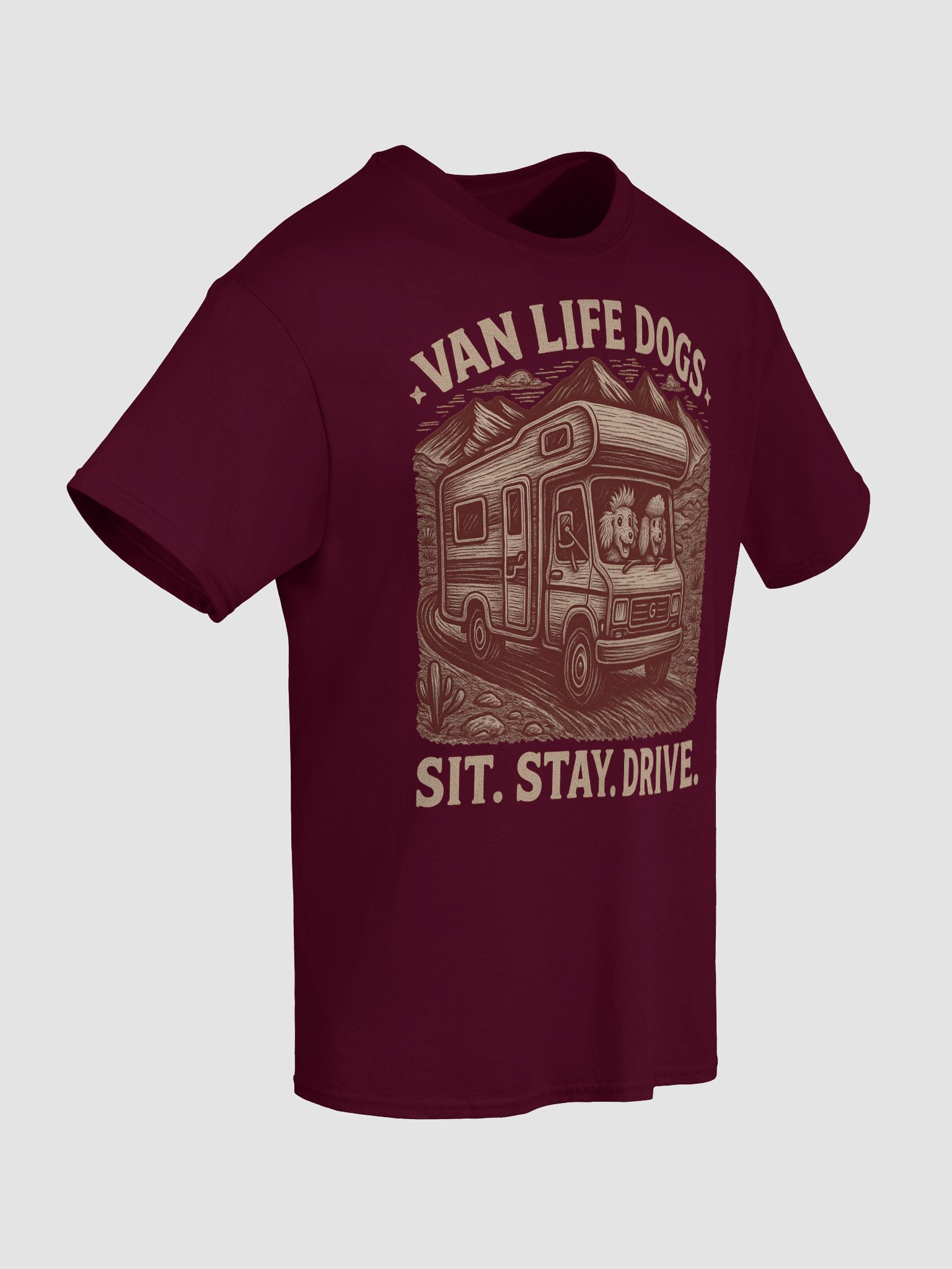 Van Life Dogs Tee - Road Trip Tshirt - Motorhome Pets Shirt product image (8)