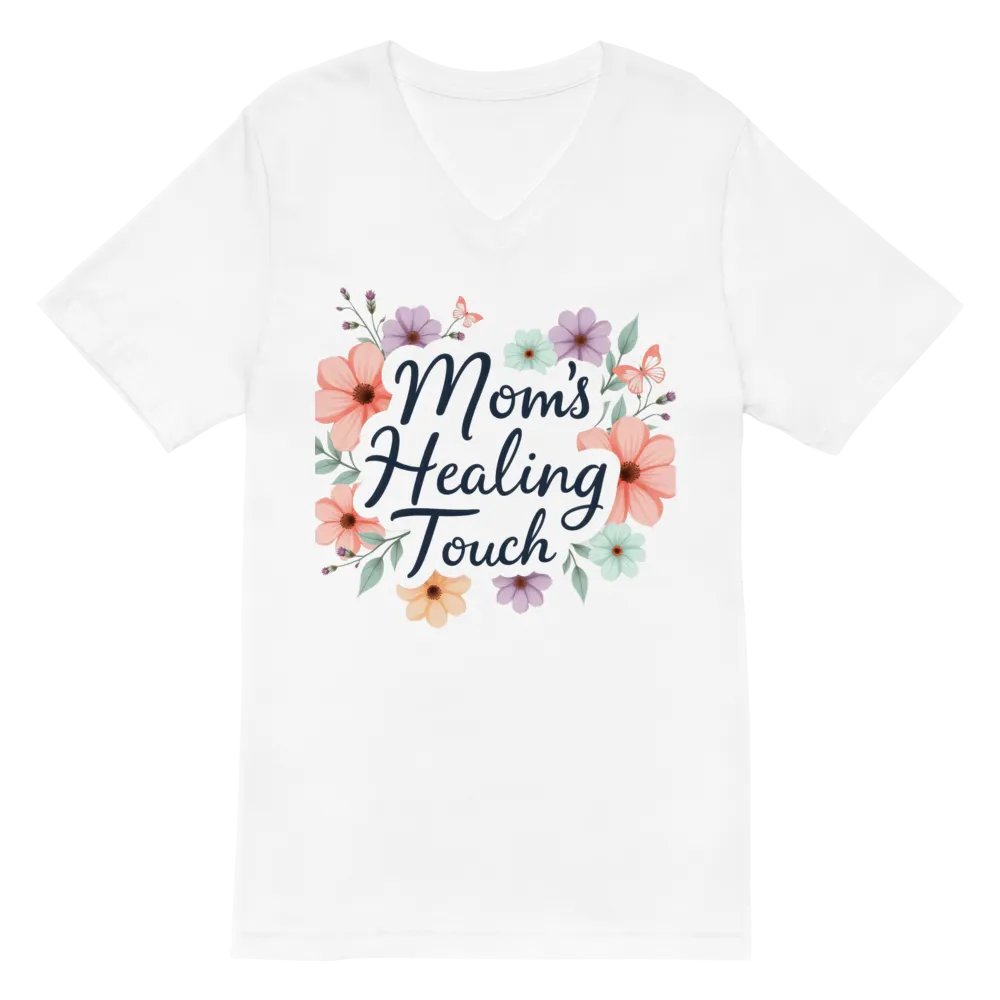 Mom's Healing Touch Floral V-Neck Tee product image (2)