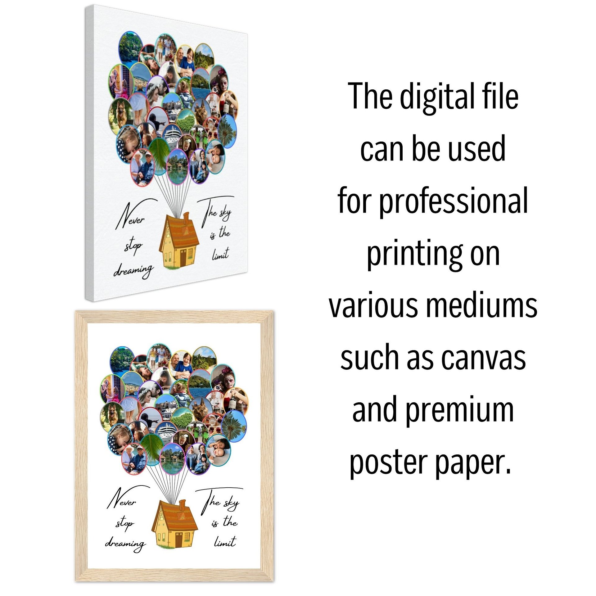 Balloons House Photo Collage Canva Template product image (5)