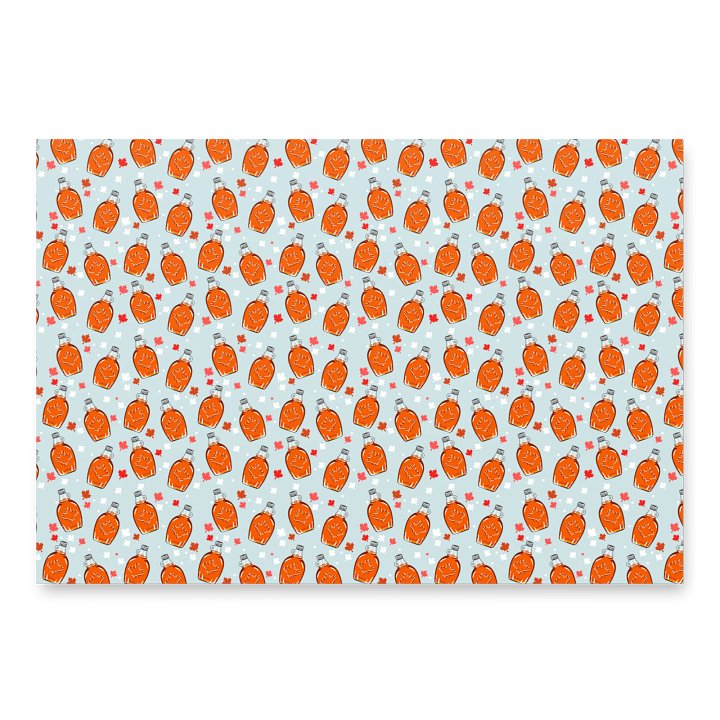 Canadian Maple Syrup Pattern Wrapping Paper, 3 Pack product image (2)