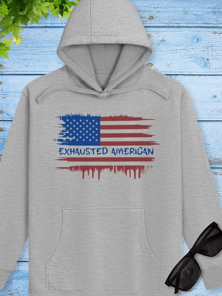 Exhausted American Hoodie product image (1)
