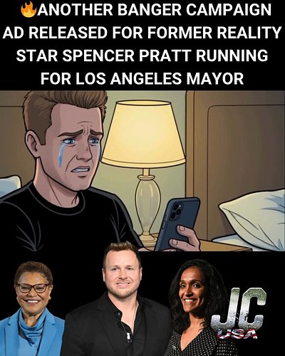 🔥 WOW - Spencer Pratt's Campaign is on FIRE as polls tighten for the Mayor's Race in Los Angeles CA.

California is one of th...