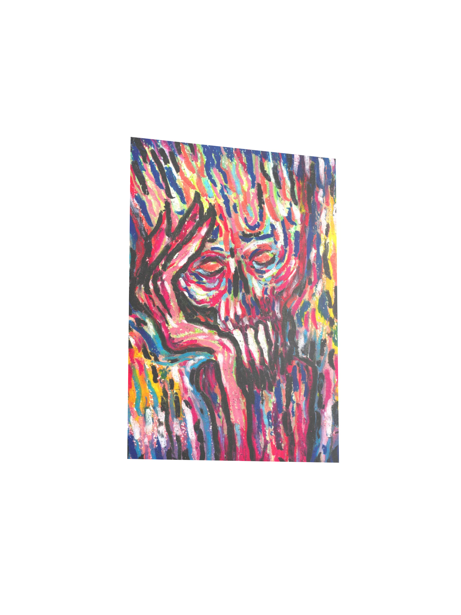 Wandering — Surreal Fantasy Monster Oil Pastel Art Print product image (5)