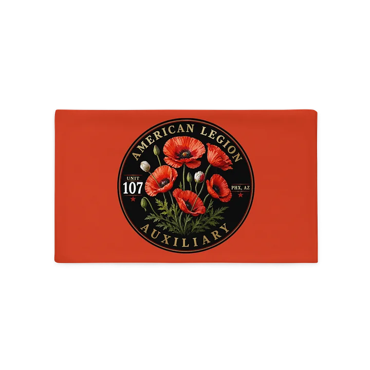 American Legion Auxiliary Unit 107 Poppy Emblem Pillow Case product image (2)