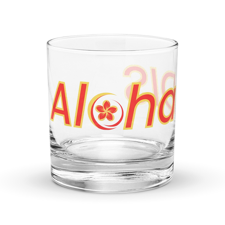 (NEW) Aloha DIS Plumeria Rock Glass product image (1)