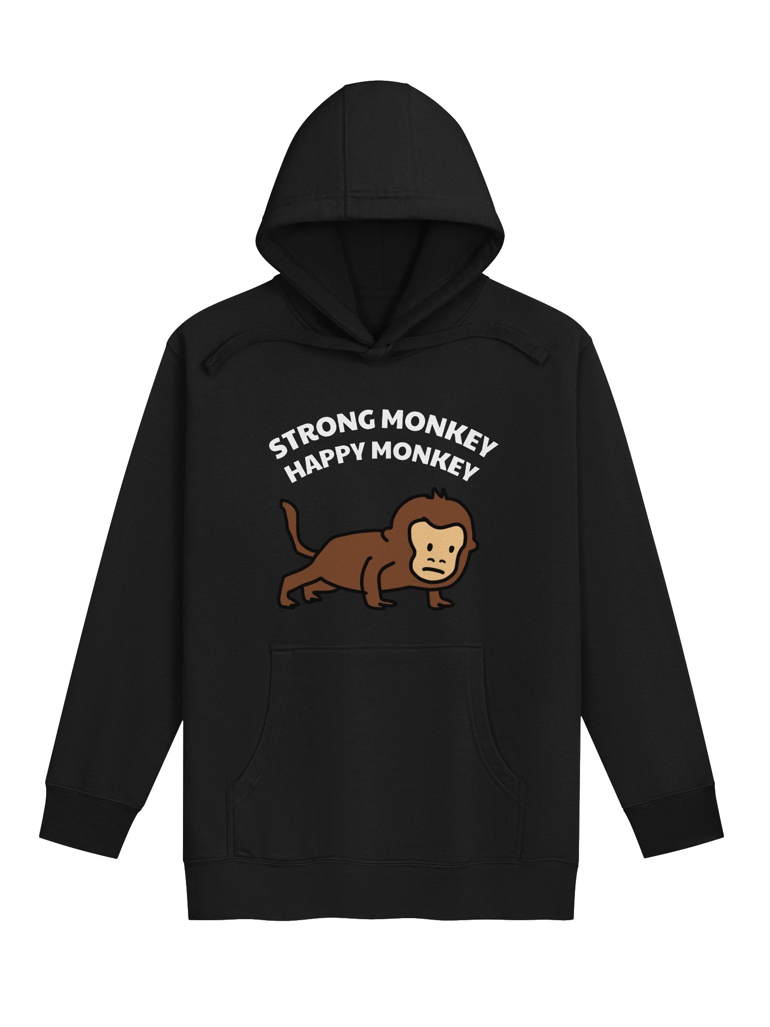 "Strong Monkey, Happy Monkey" Hoodie (Dark Color) product image (1)