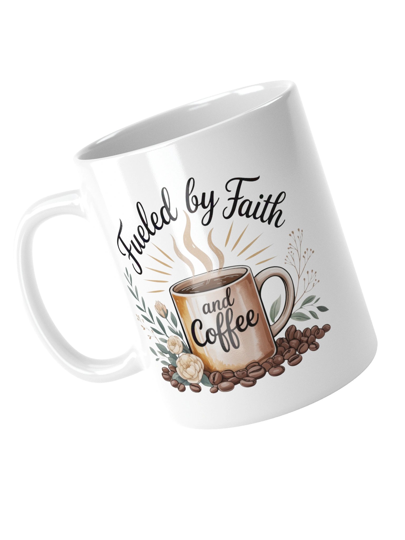 Fueled by Faith and Coffee Inspirational Quote Mug product image (5)