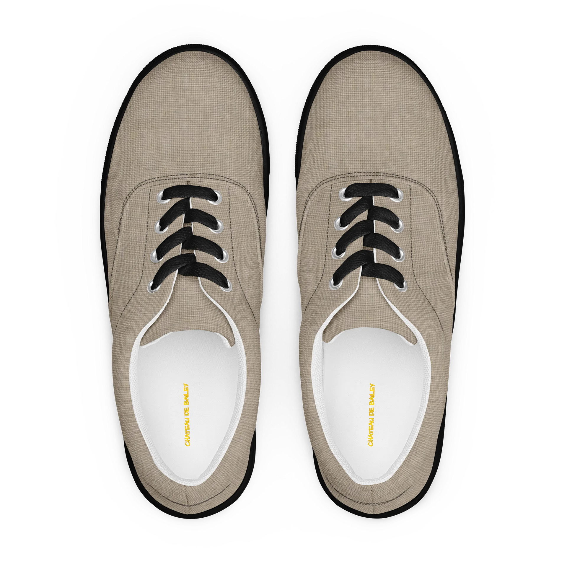 "Taupe" Men’s Lace-Up Canvas Shoes product image (1)
