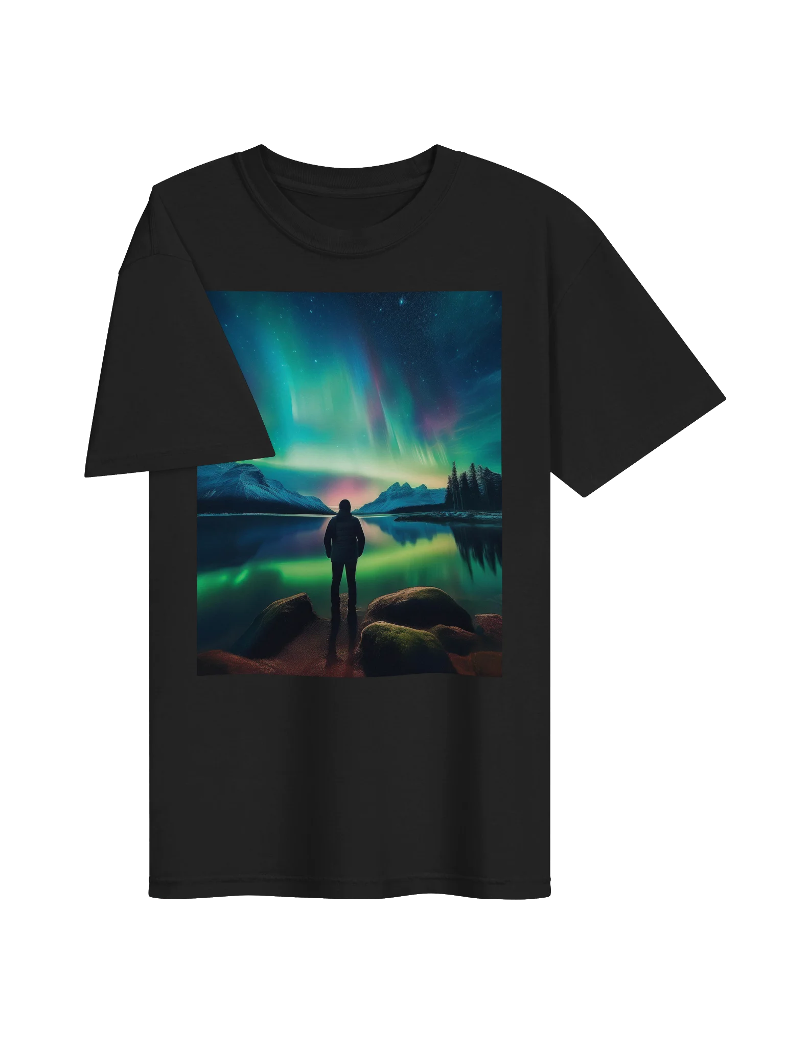 Aurora Lake Nightscape Tee product image (3)