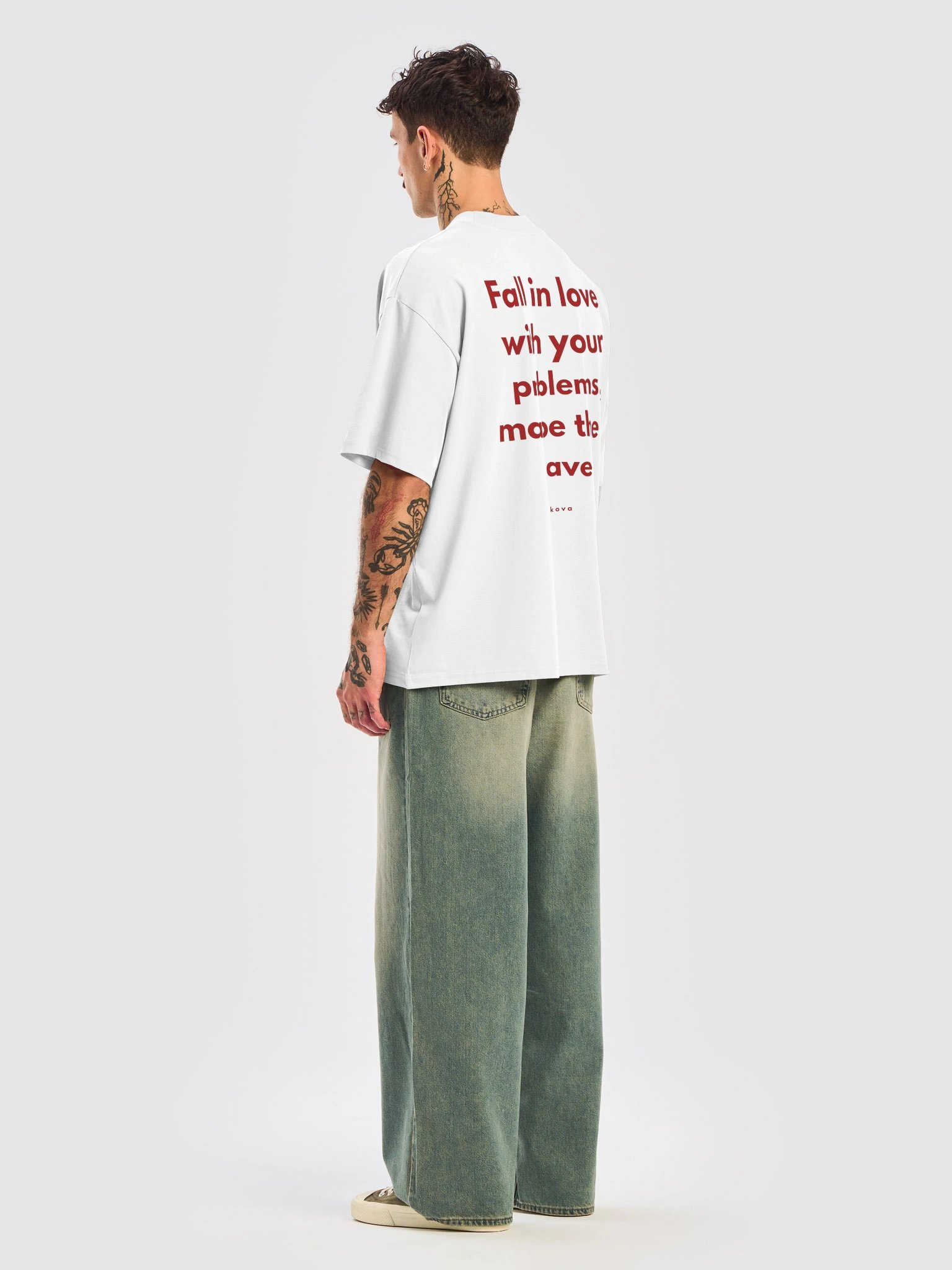 Fall in Love With Your Problems — Oversized Tee product image (4)