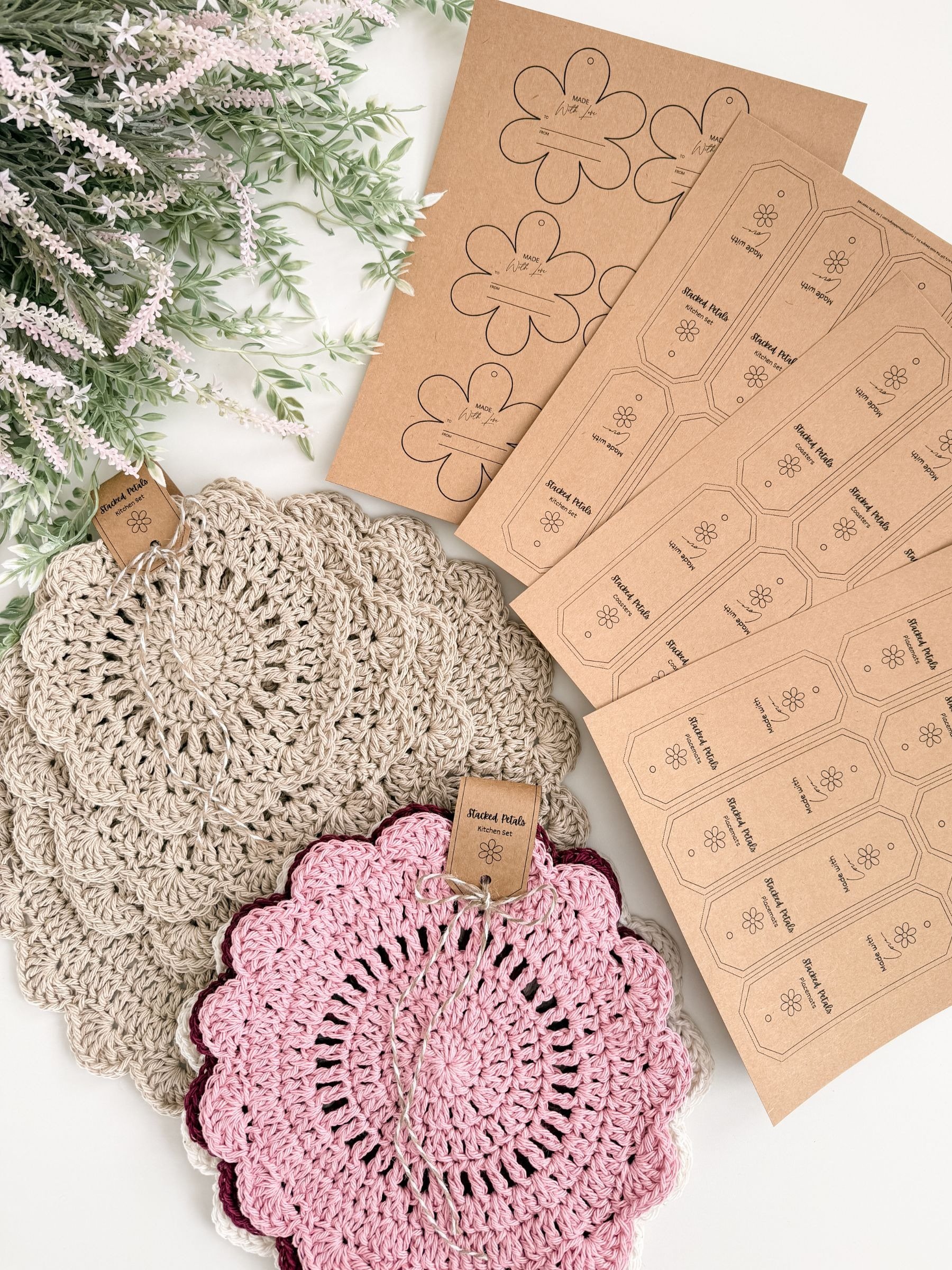 Stacked Petals Kitchen Set Crochet Pattern product image (4)