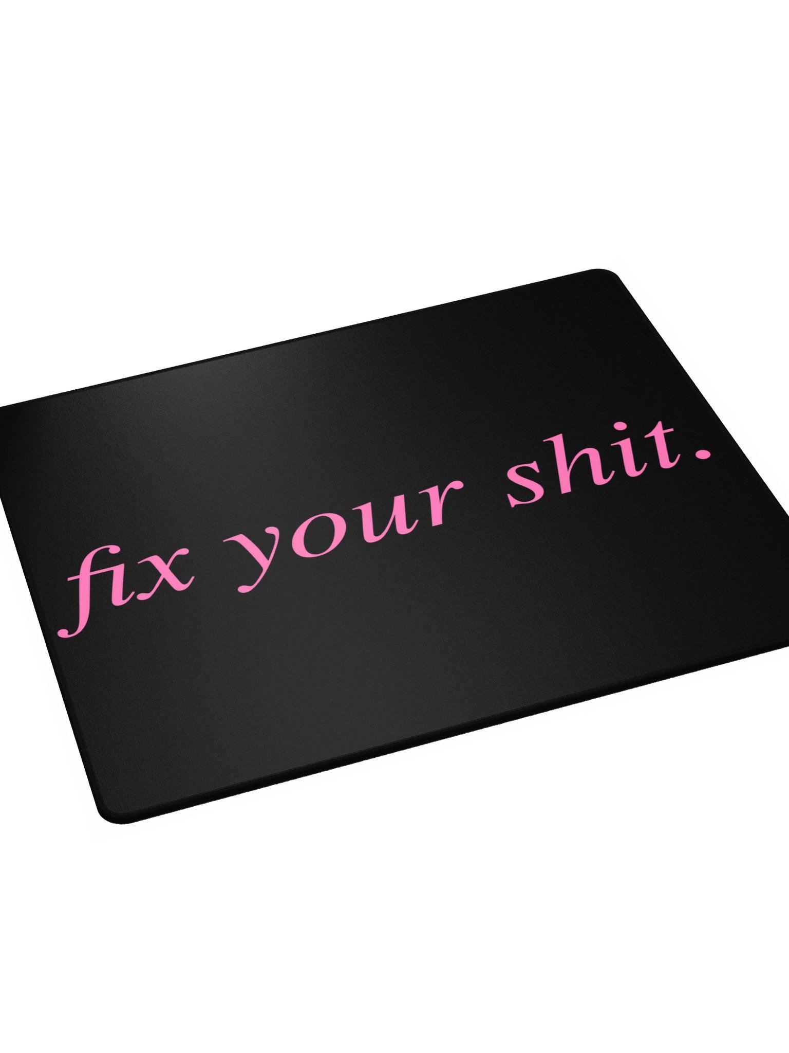 No ShopCo Gaming Mouse Pad - Phrase Pink on Black product image (4)