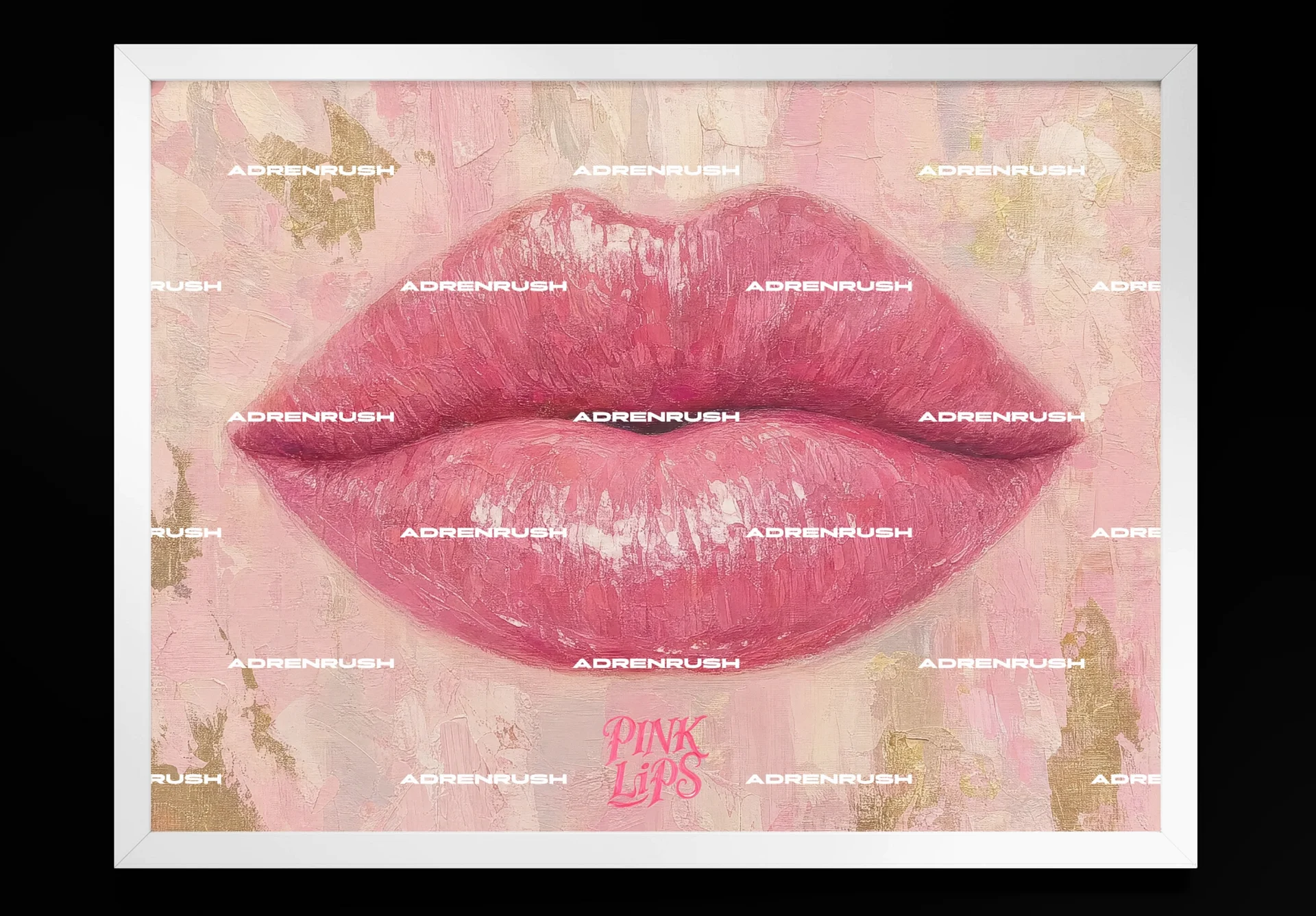 Pink Lips No.3 — AdrenRush (2026) 18"x24" Framed Artwork product image (1)