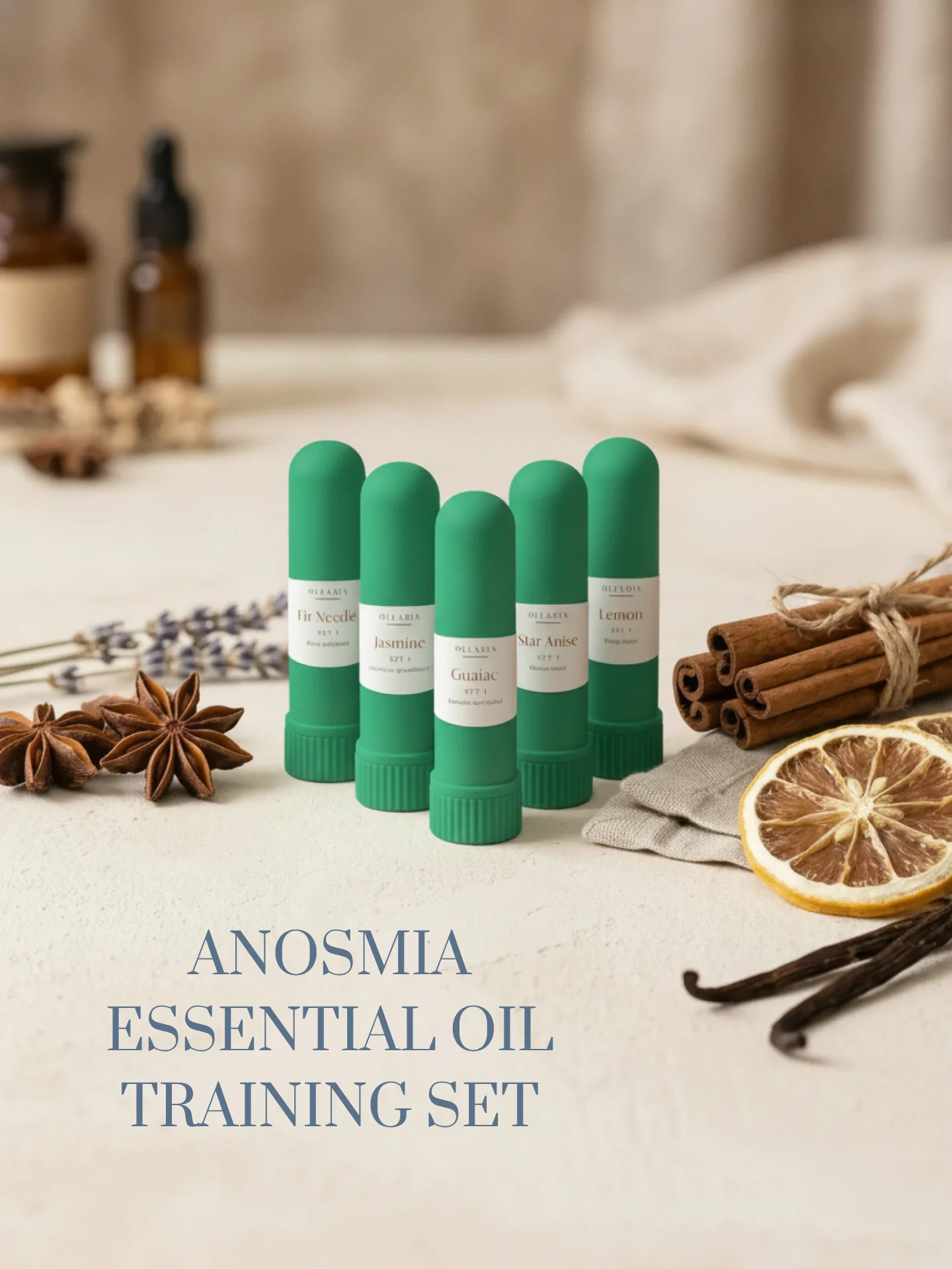 Olfaria Smell Training Kit | Set 4 | 5 Single-Note Essential Oils | Olfactory Training / Smell Loss product image (1)