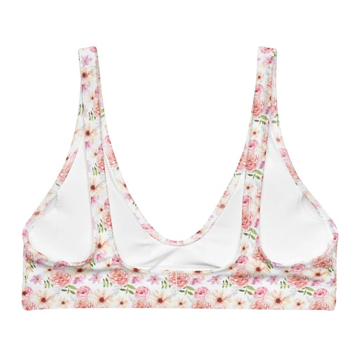 Watercolour Floral Pattern Padded Bikini Top - V7 product image (2)