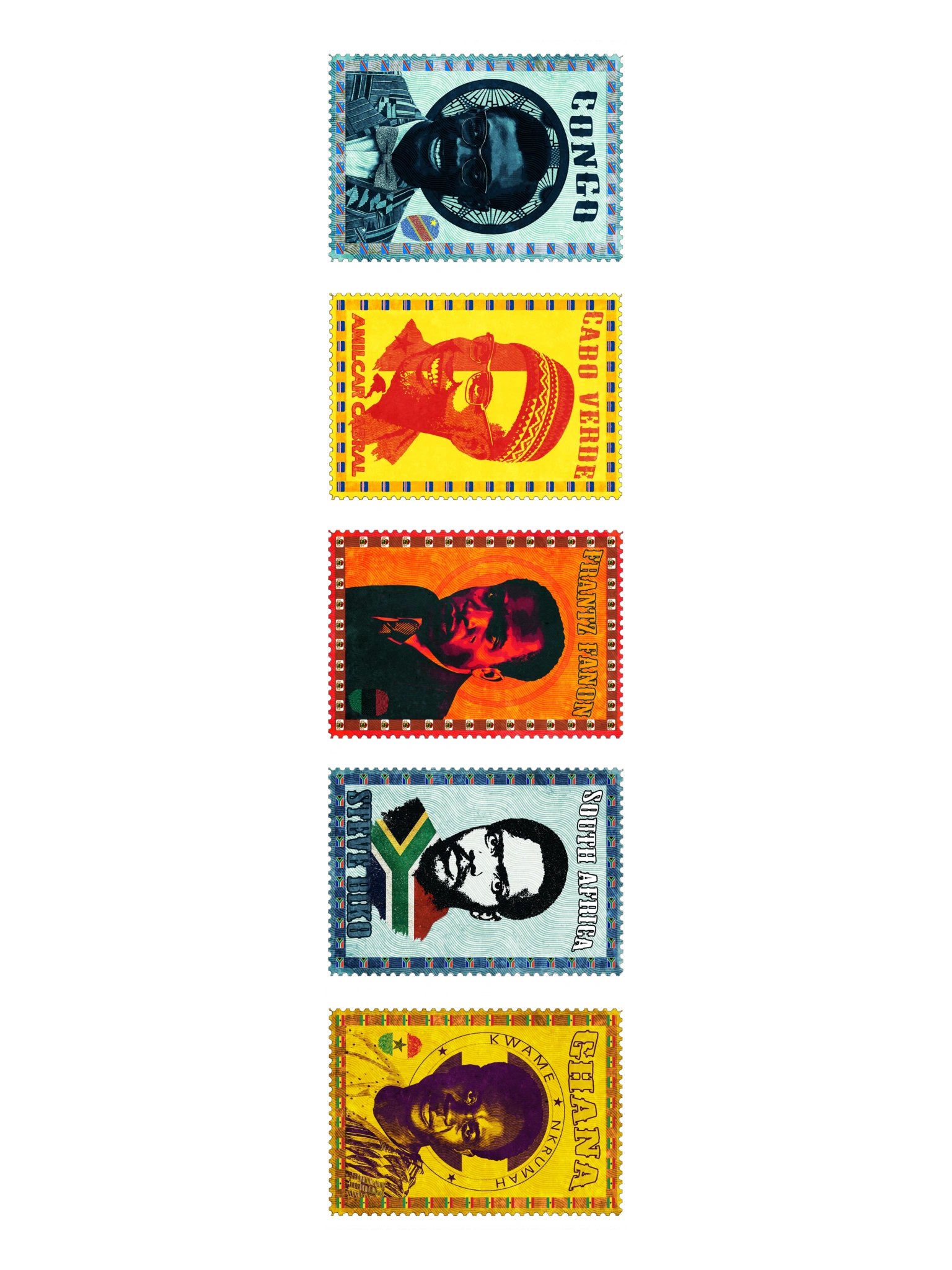 Pan-African Legends Vintage Stamp Sticker Pack | Set of 5 product image (4)