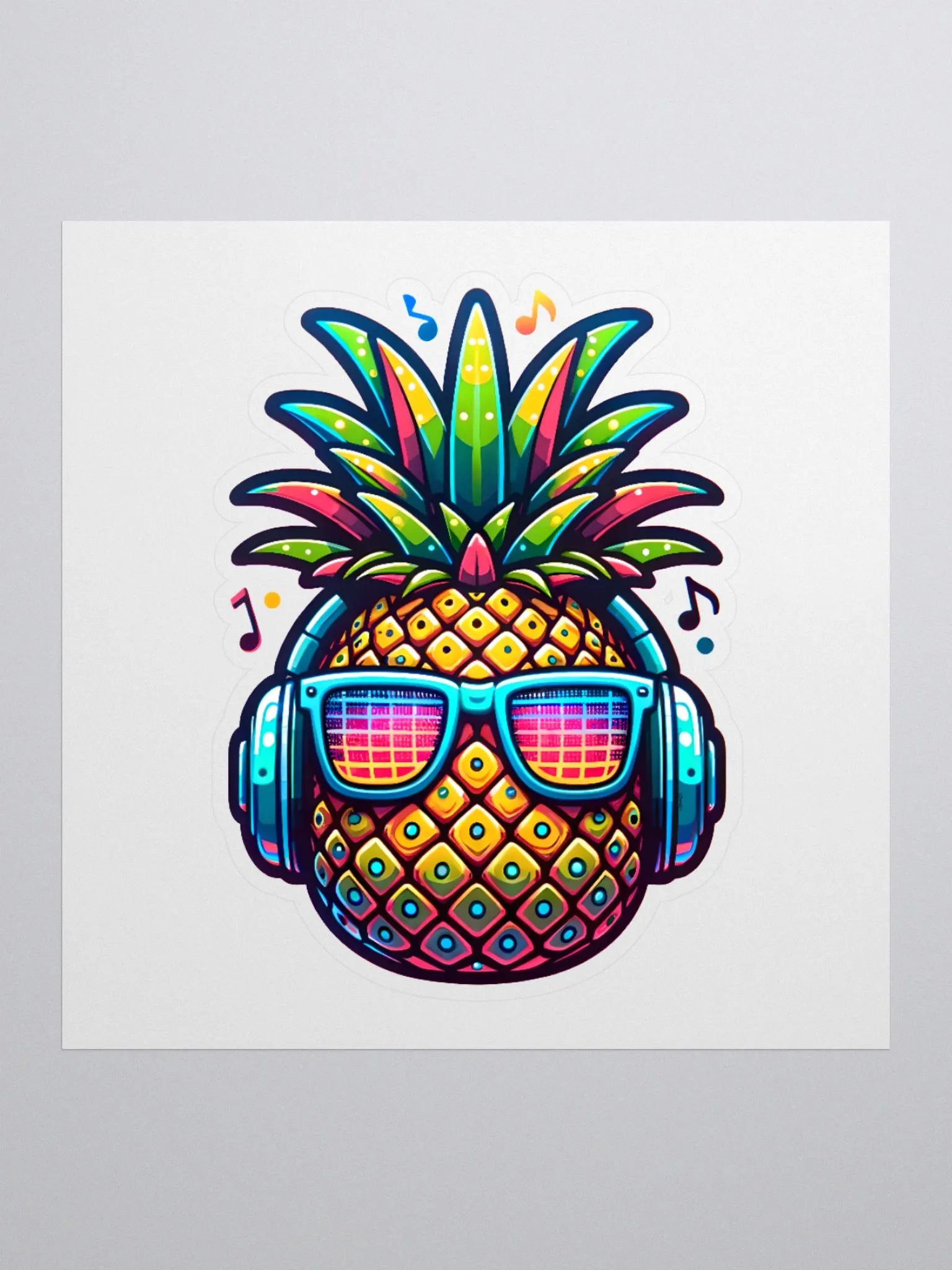 Raver Pineapple with Headphones Sticker product image (2)