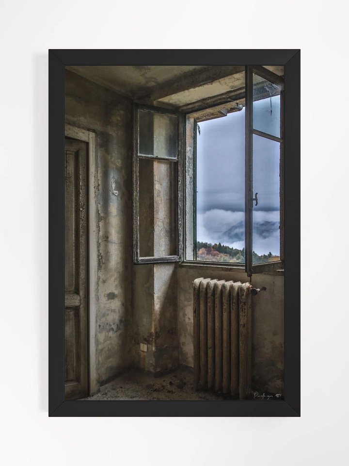 Print Fine Art - Forgotten Passage - Abandoned Window with Misty Mountain View product image (2)