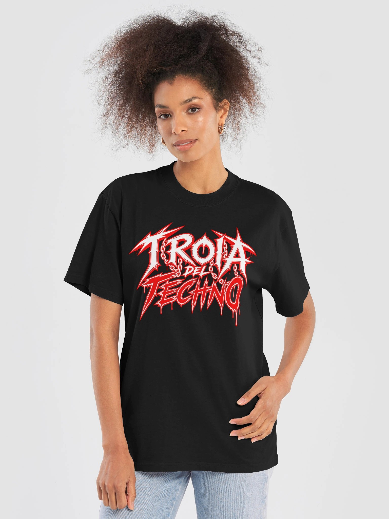 troiadeltechno white logo t-shirt product image (10)