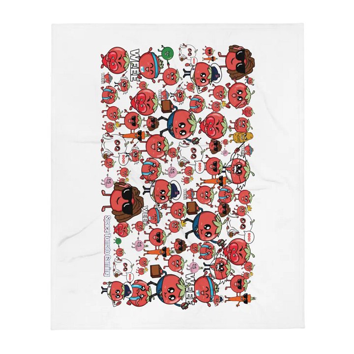 Tomato CONJUCTION Blanket| Space Tomato Gaming Throw Blanket product image (1)