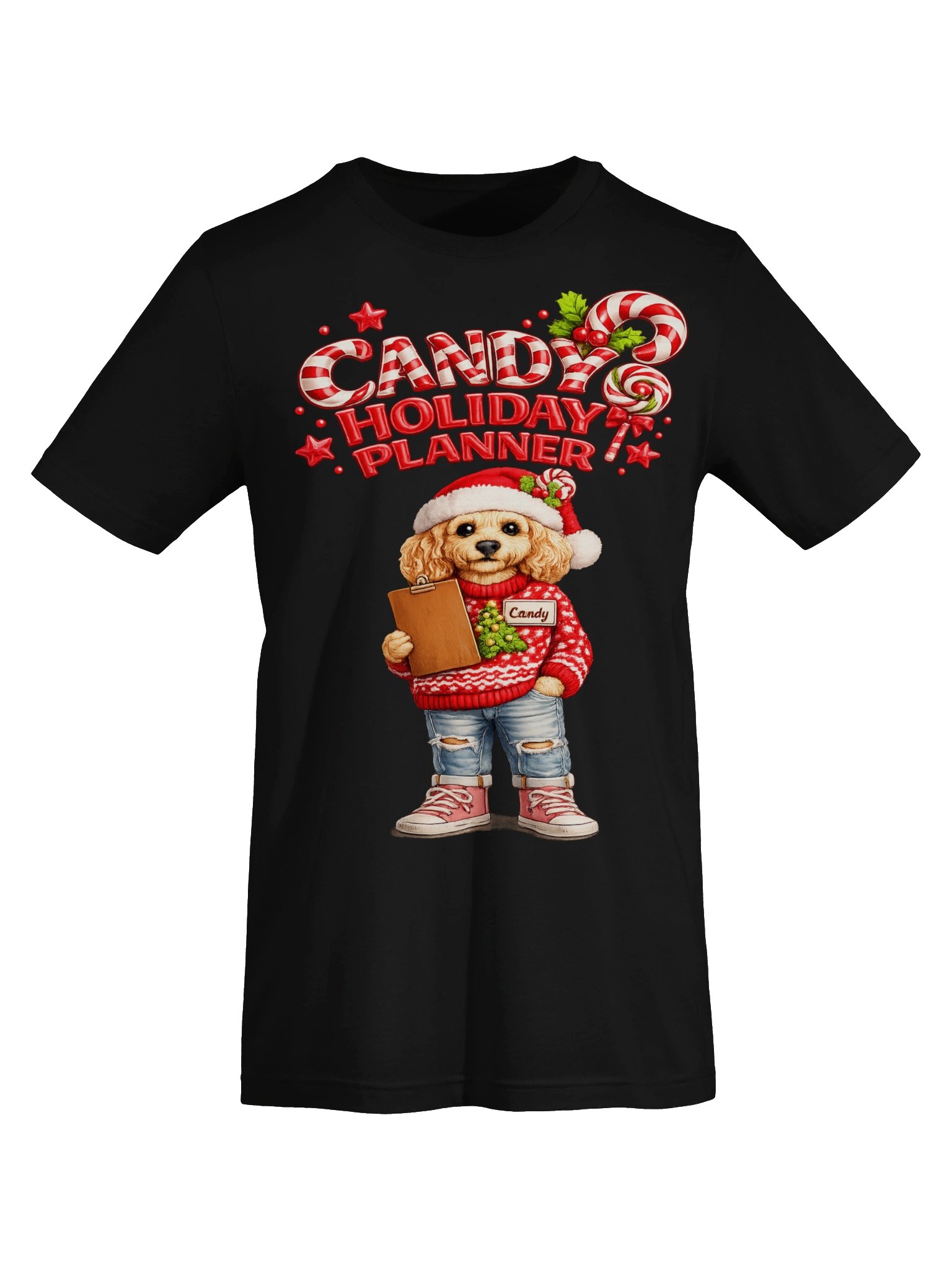 Candy Holiday Planner Dog Adult Tee product image (5)