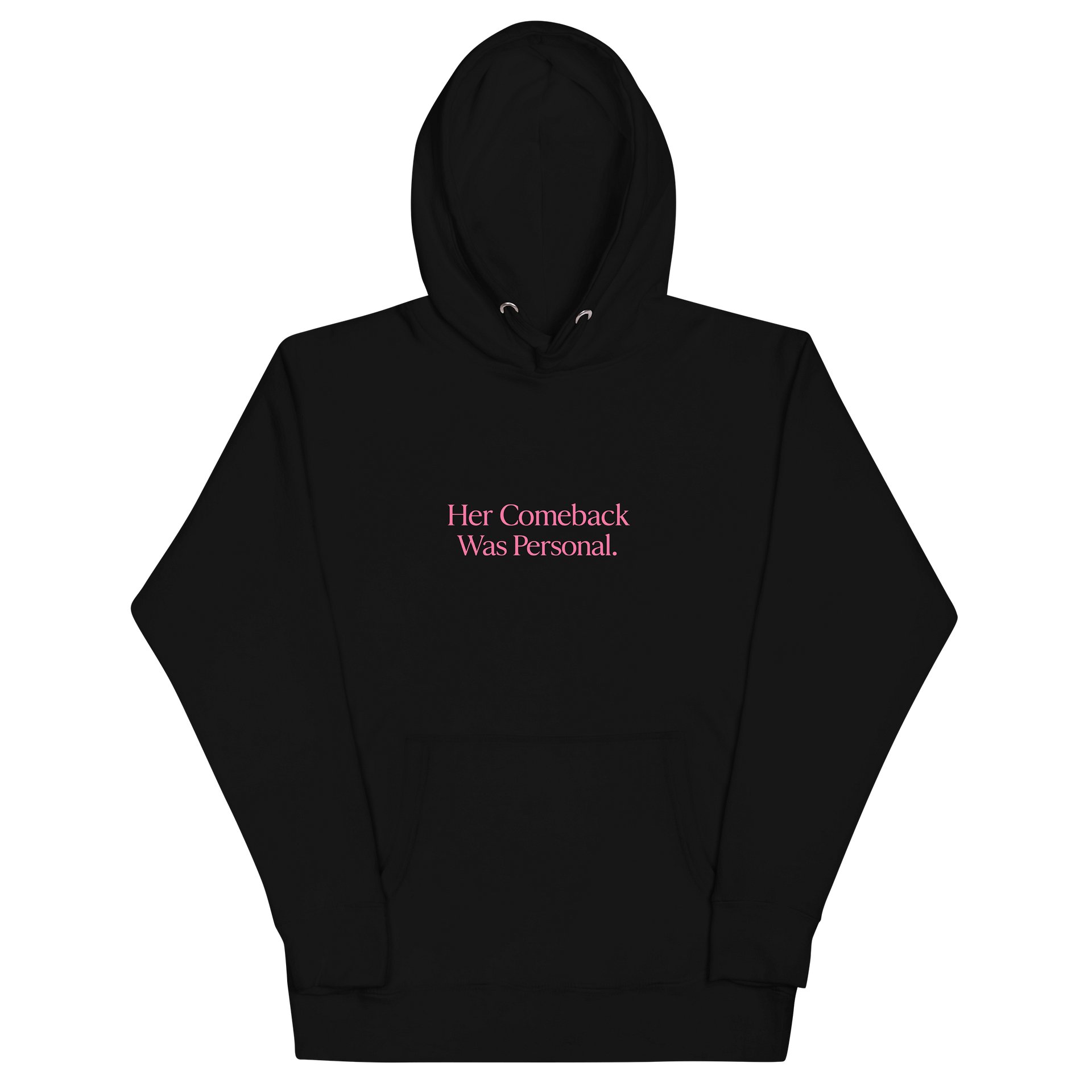 Title: Her Comeback Was Personal – White & Pink Statement Hoodie product image (4)