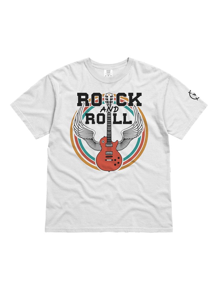 80s Rock & Roll Music Guitar with Wings Tee product image (1)