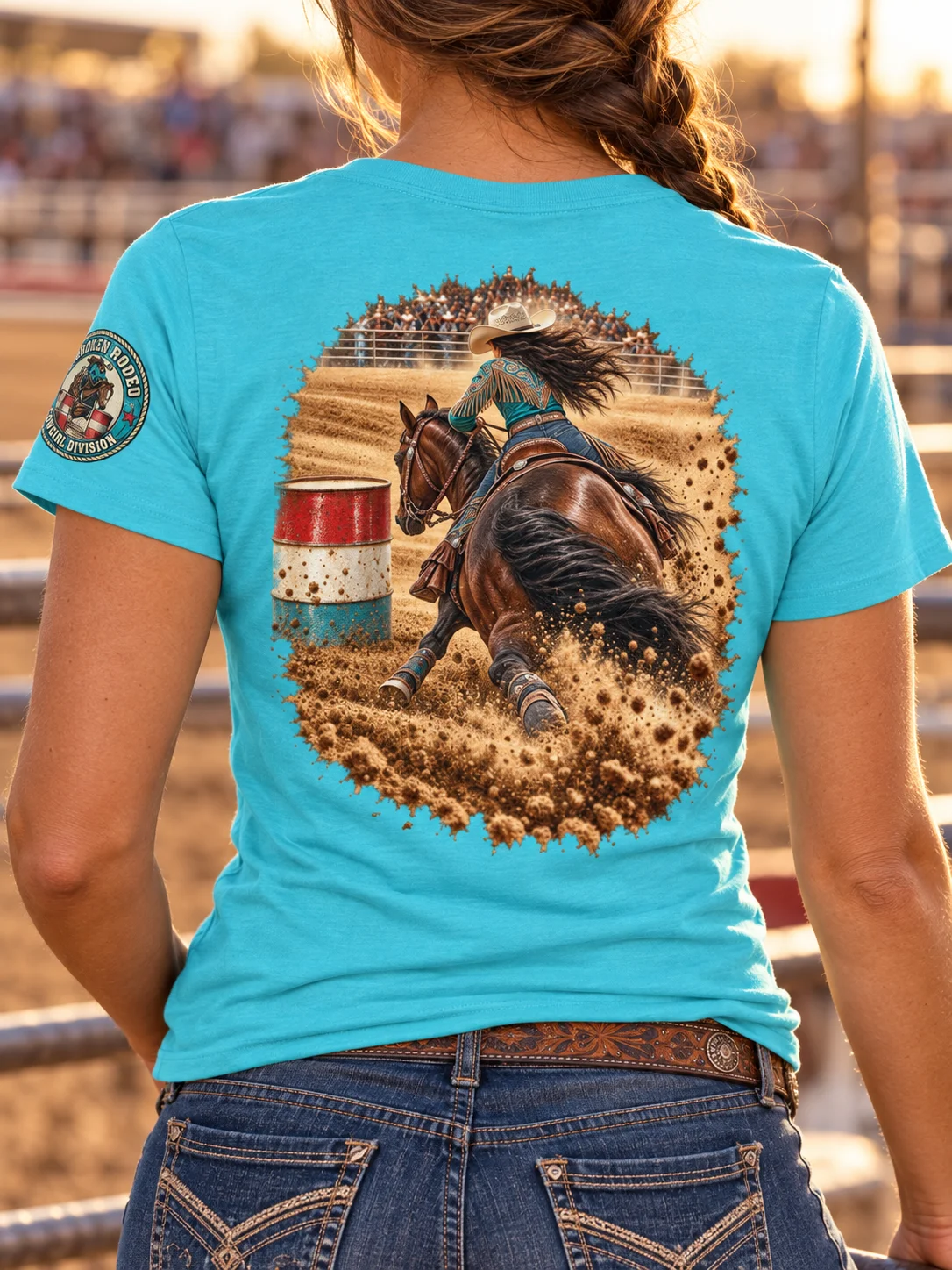 Turn & Burn Barrel Racing V-Neck T-Shirt | BROKEN RODEO™ product image (62)