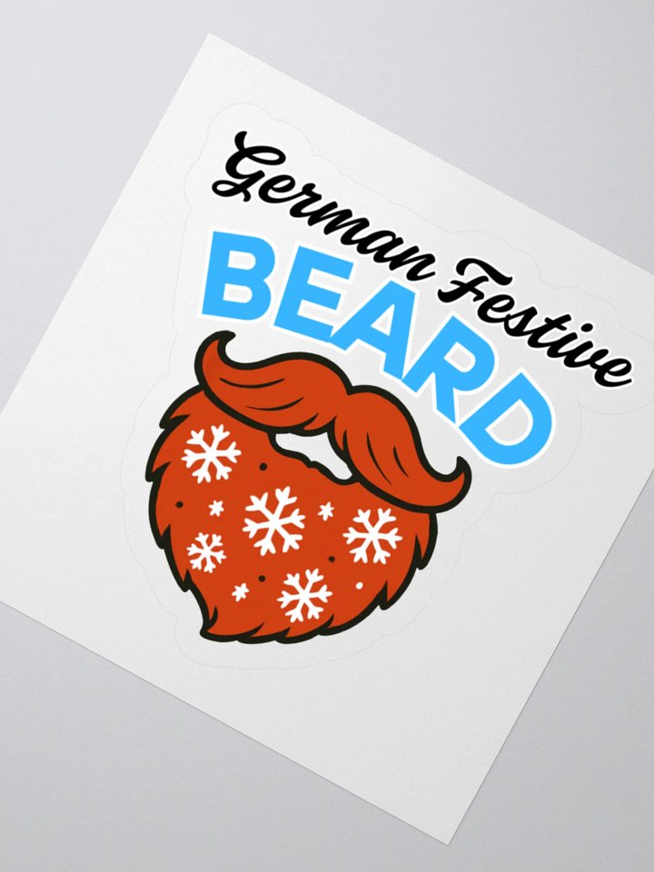 German Festive Beard Kiss Cut Sticker product image (2)
