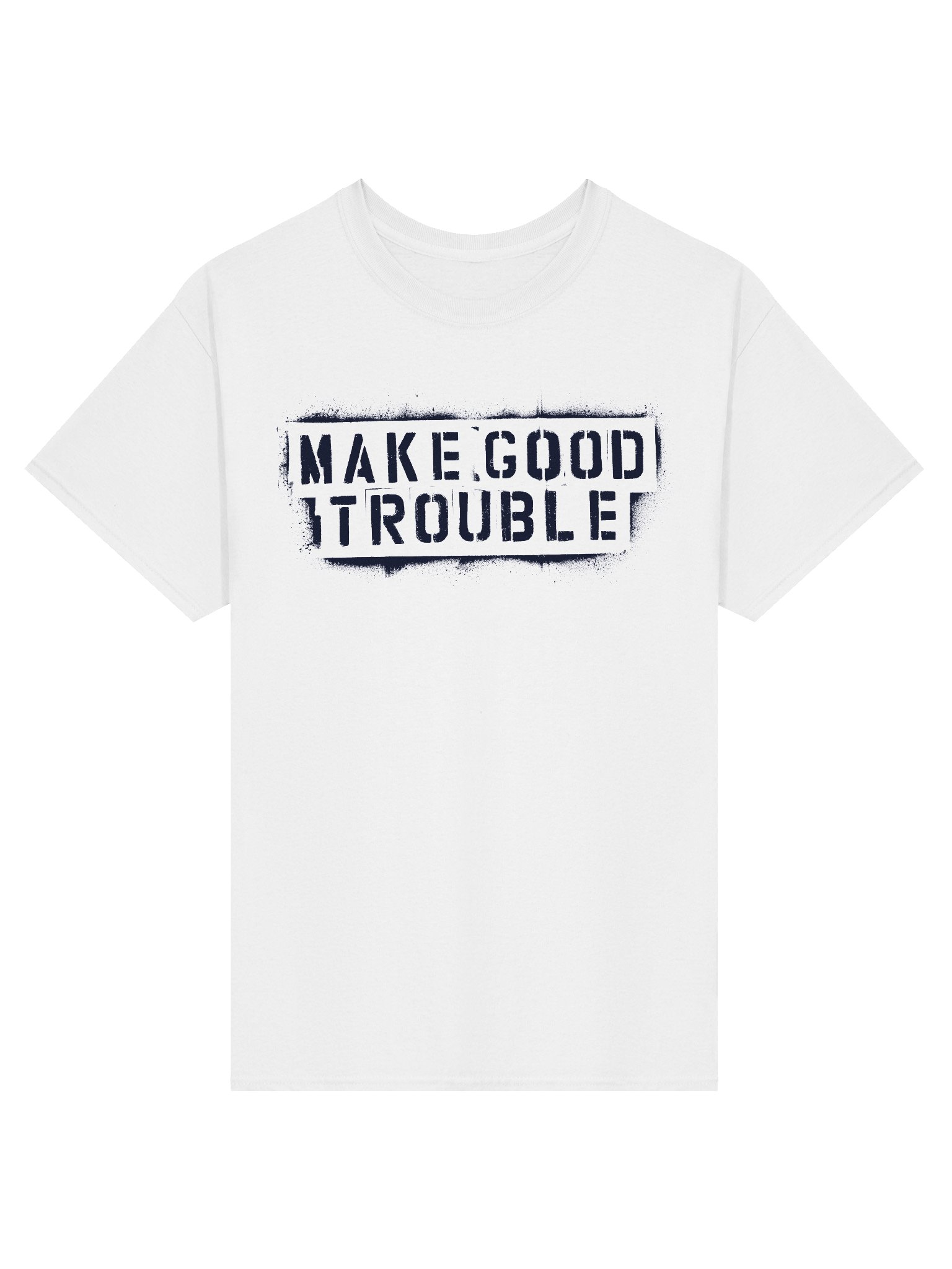 Make Good Trouble Gildan Heavyweight T-Shirt black letters product image (1)