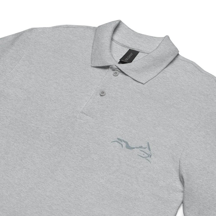 Shadow Bagger Embroidered Polo Shirt in White or Grey product image (2)
