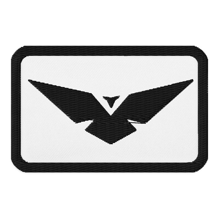 White Embroidered Rectangle Patch product image (1)