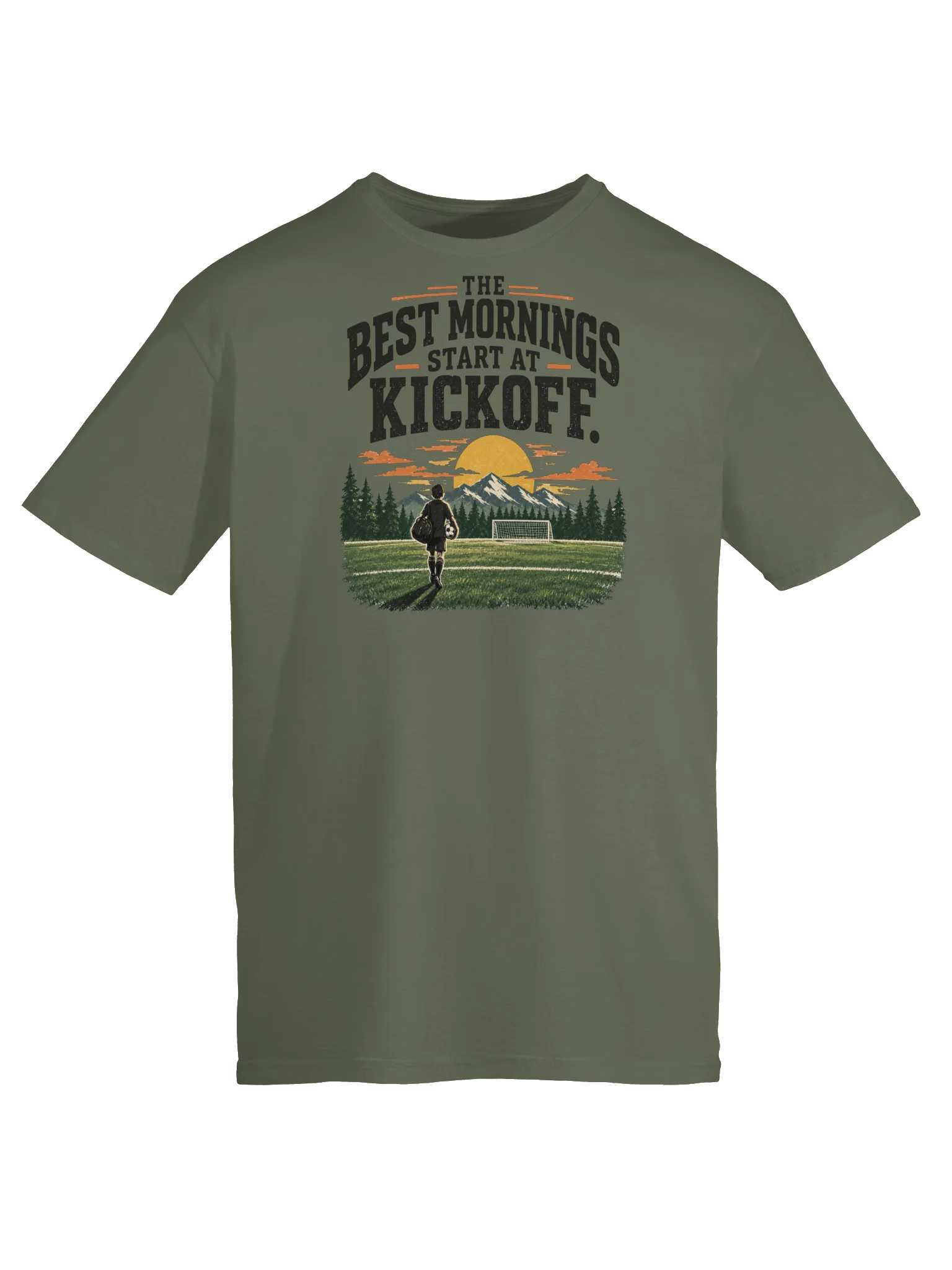 The Best Mornings Start at Kickoff Soccer Tee product image (5)