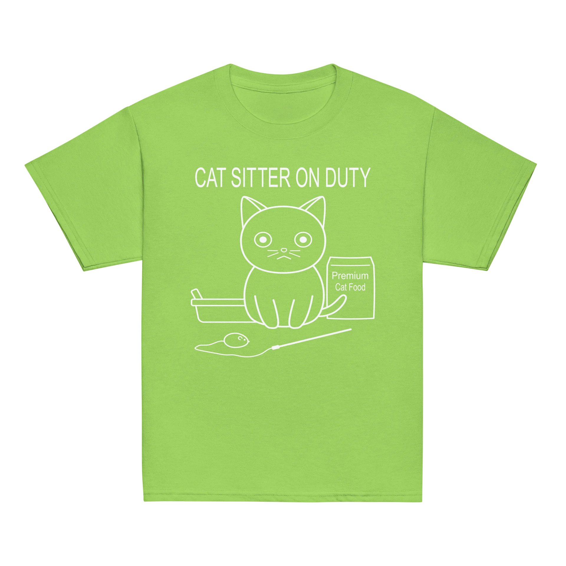 Cat Sitter on Duty - Unisex Youth Heavyweight T-shirt product image (2)