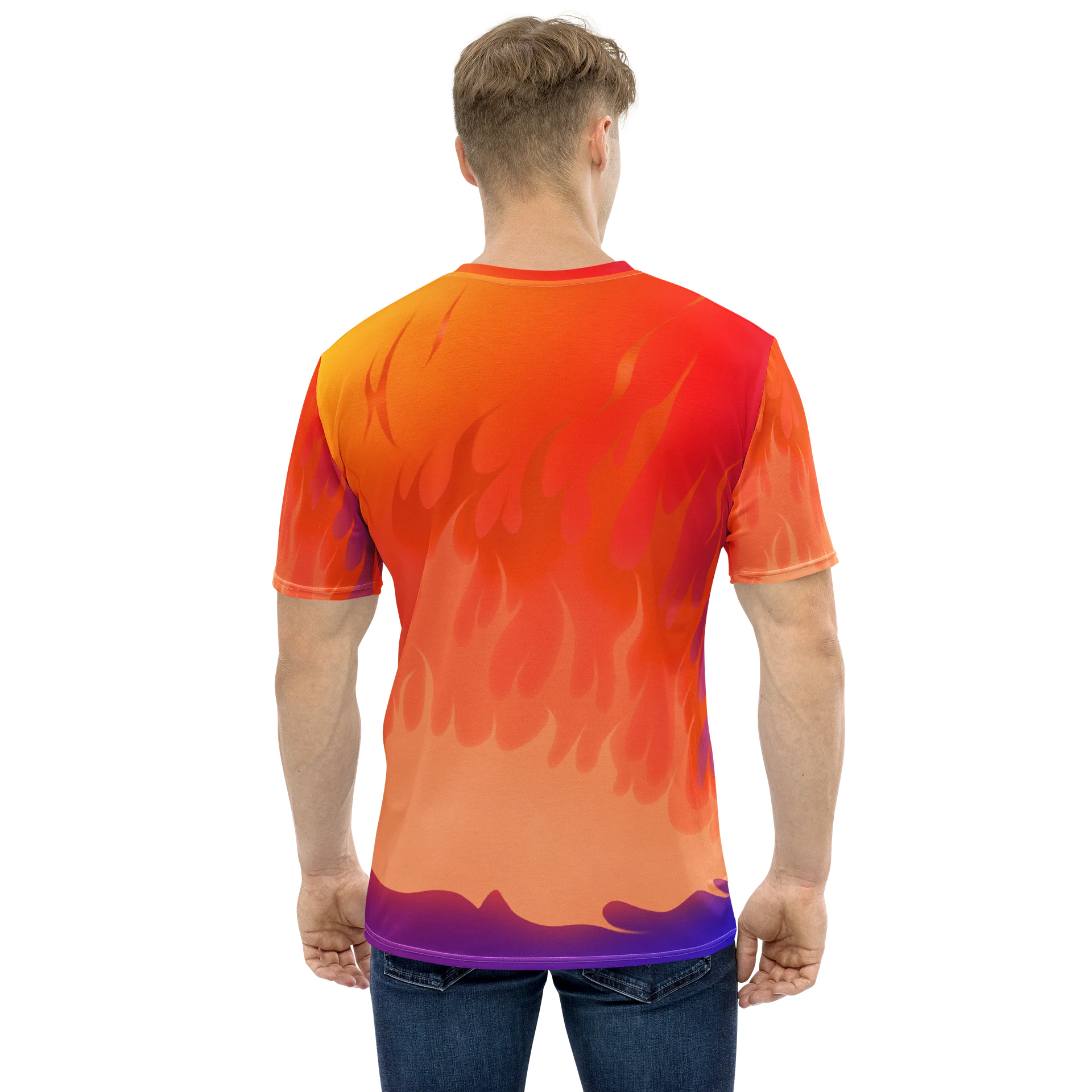 Flame Graphic T-Shirt – Purple Orange product image (1)