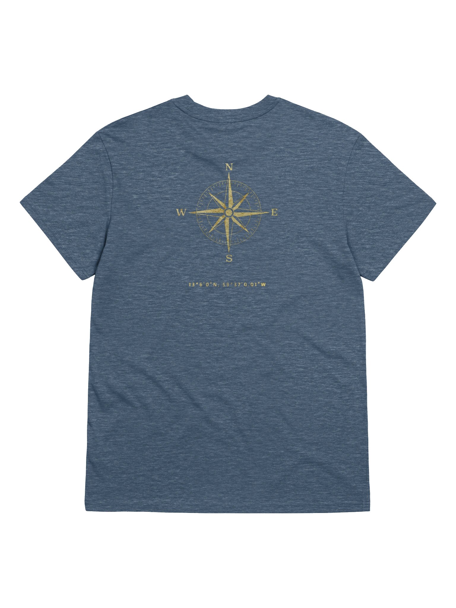 Compass - Barbados - Vintage Gold | | Organic Cotton T-Shirt | 9 Colors product image (72)