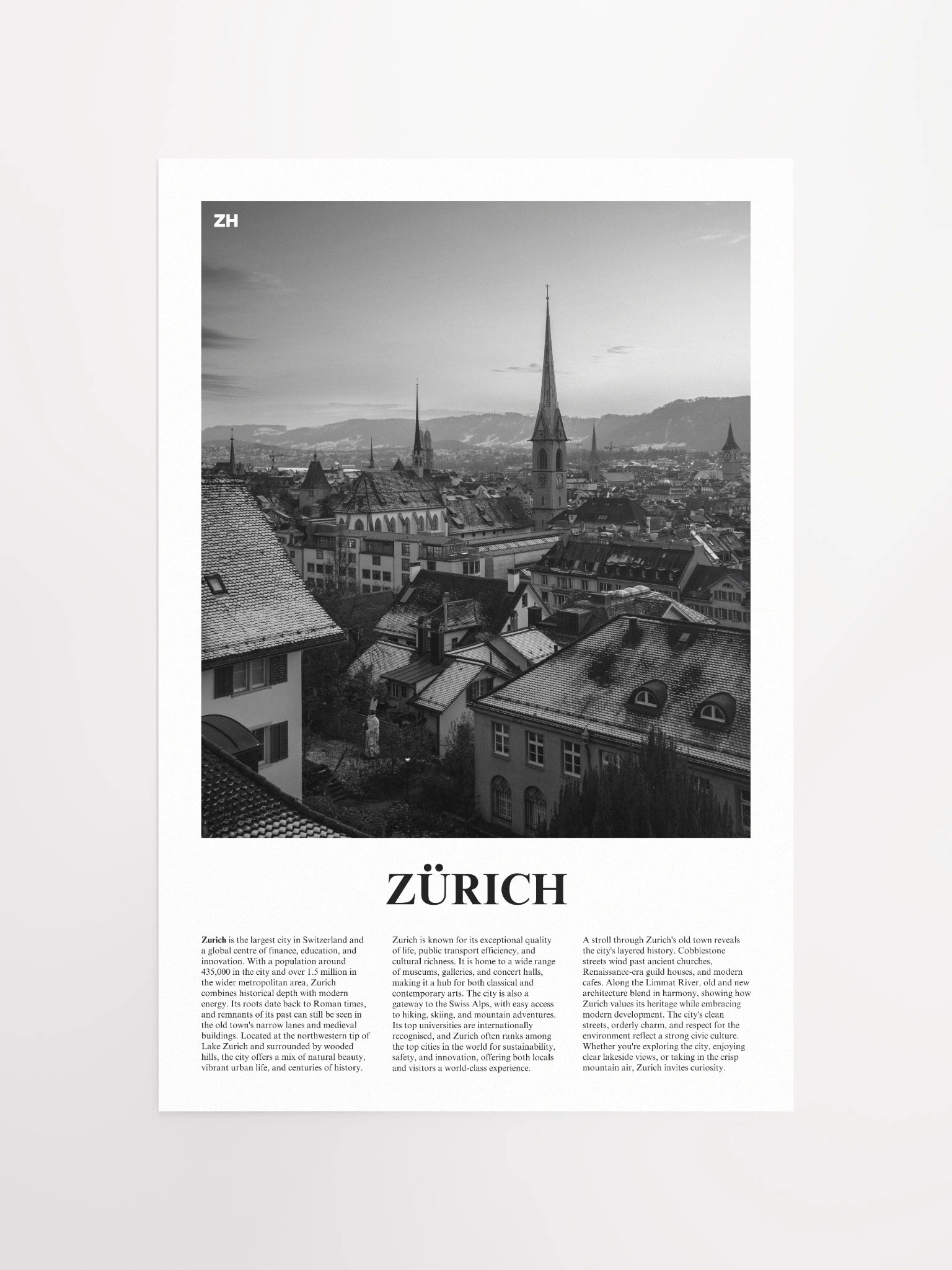 Zurich 03 Newspaper Poster product image (11)
