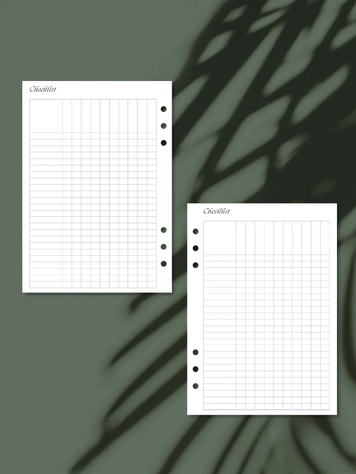 A5 Checklist Inserts for Ring-Bound Planners | Your Go-To for Never Missing a Step product image (1)
