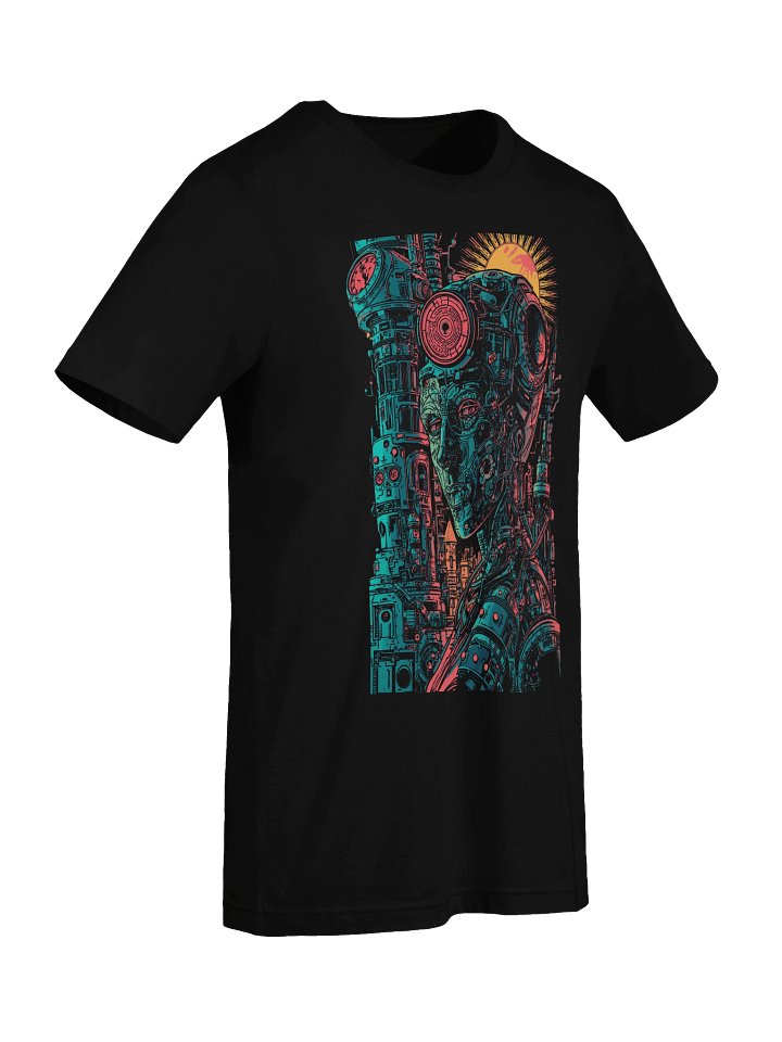 Neon Cyborg Sun Lightweight T-Shirt product image (2)