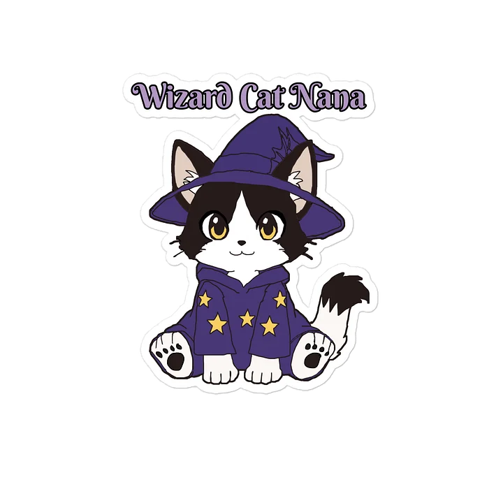 Wizard Cat Nana Vinyl Sticker product image (2)