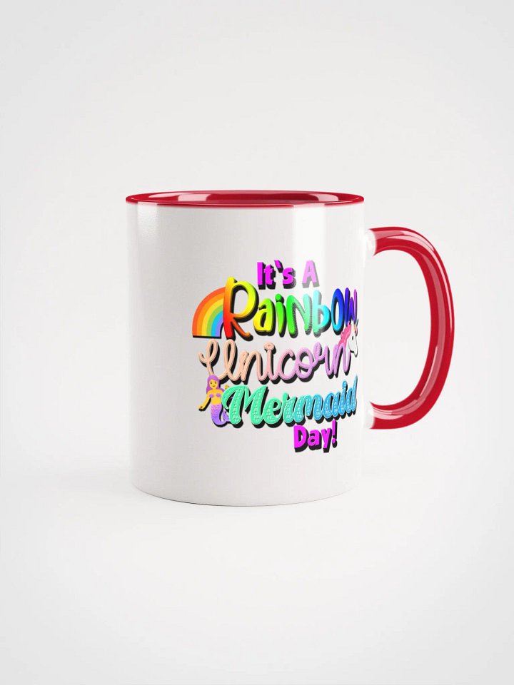 Rainbow Unicorn Mermaid Mug with Colour Inside product image (3)