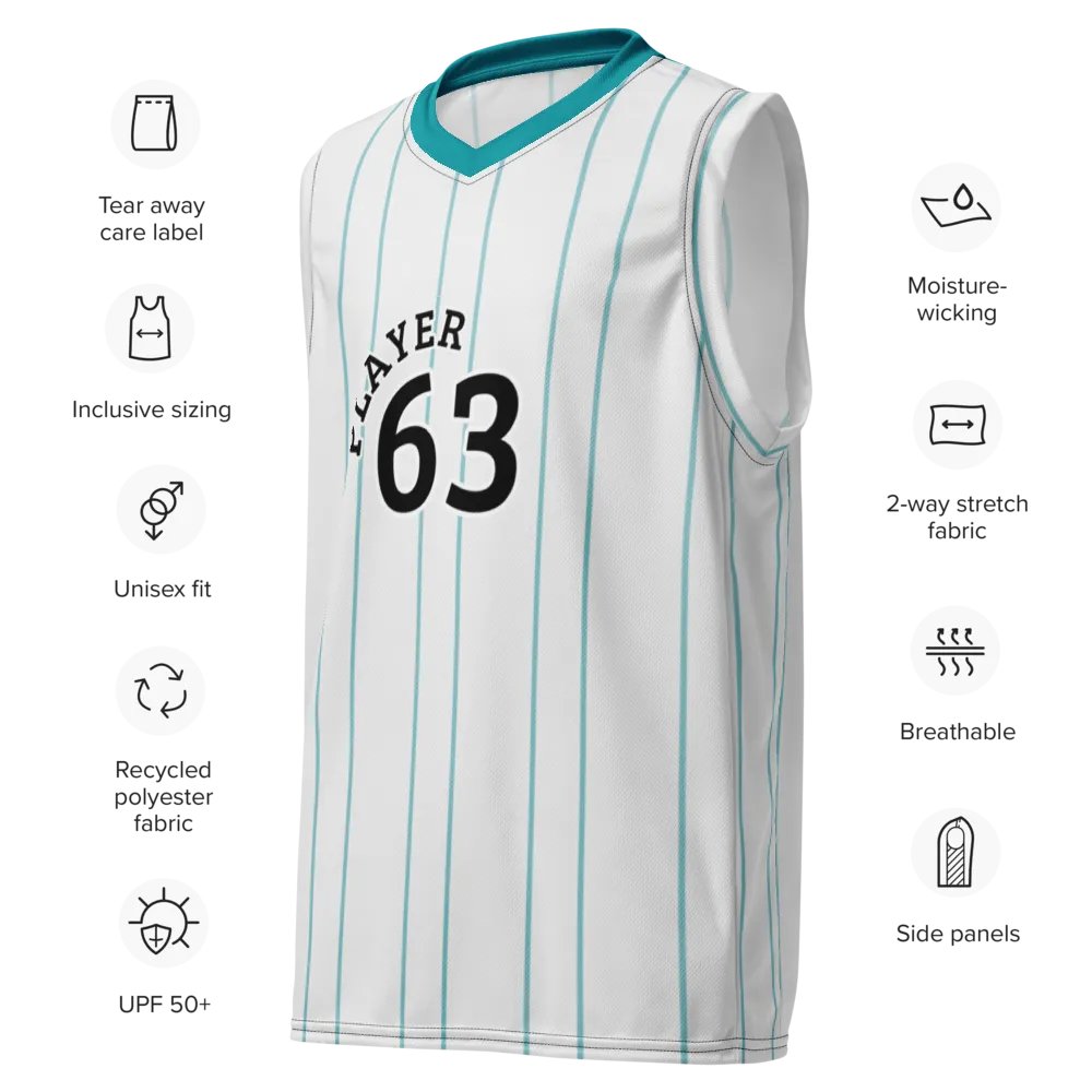 PLAYER 63 All-Over Print Unisex Basketball Jersey product image (2)