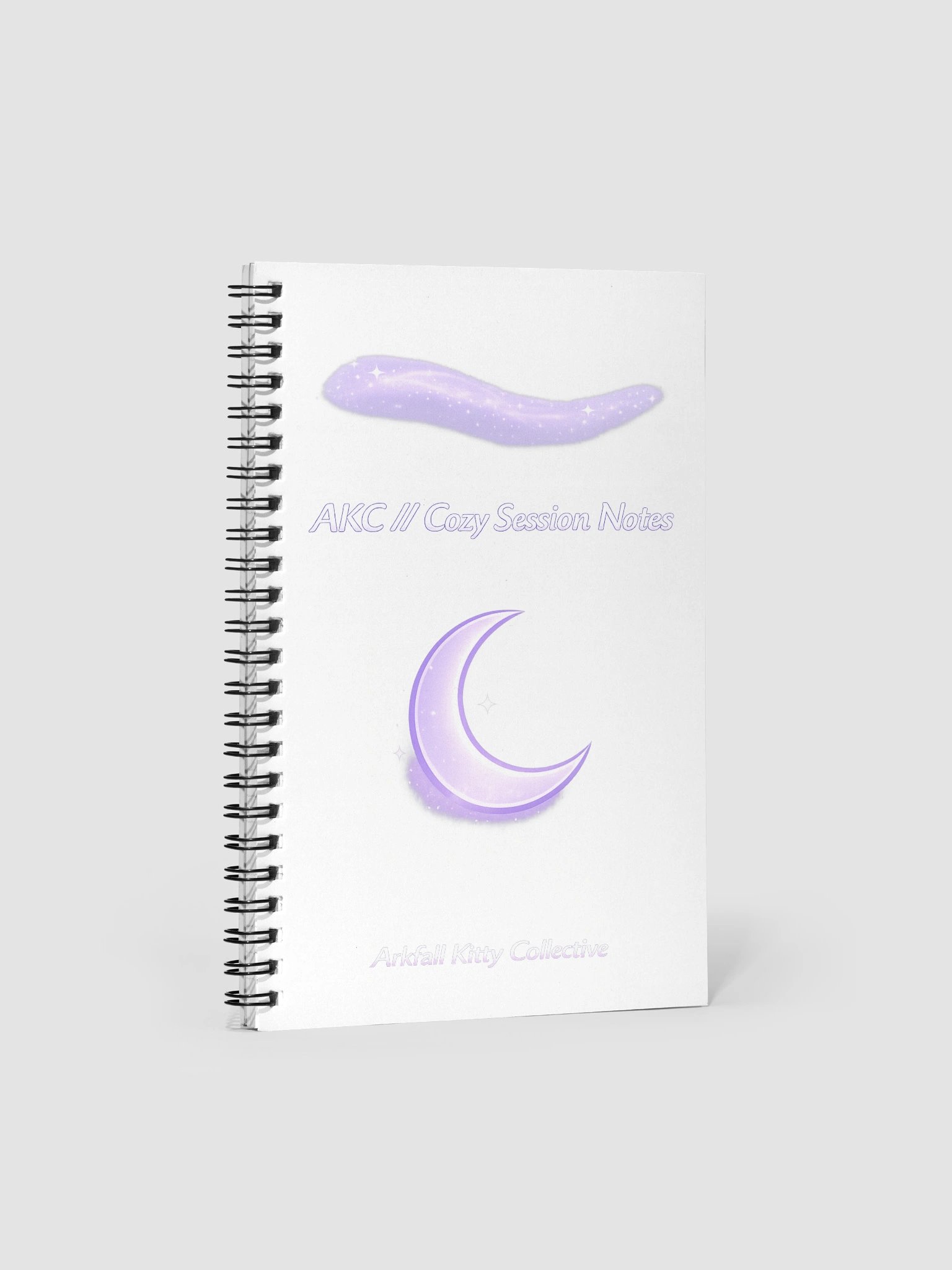 • AKC // Cozy Session Notes Notebook | Cozy Cosmic Friday Spiral Notebook | Arkfall Kitty Collective product image (1)