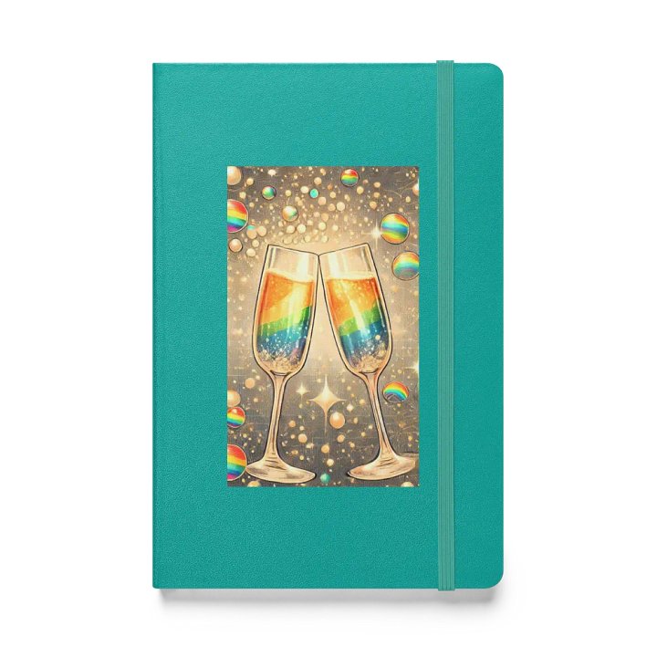 Rainbow Champagne Celebration Journal / Guestbook - TURQUOISE product image (1)