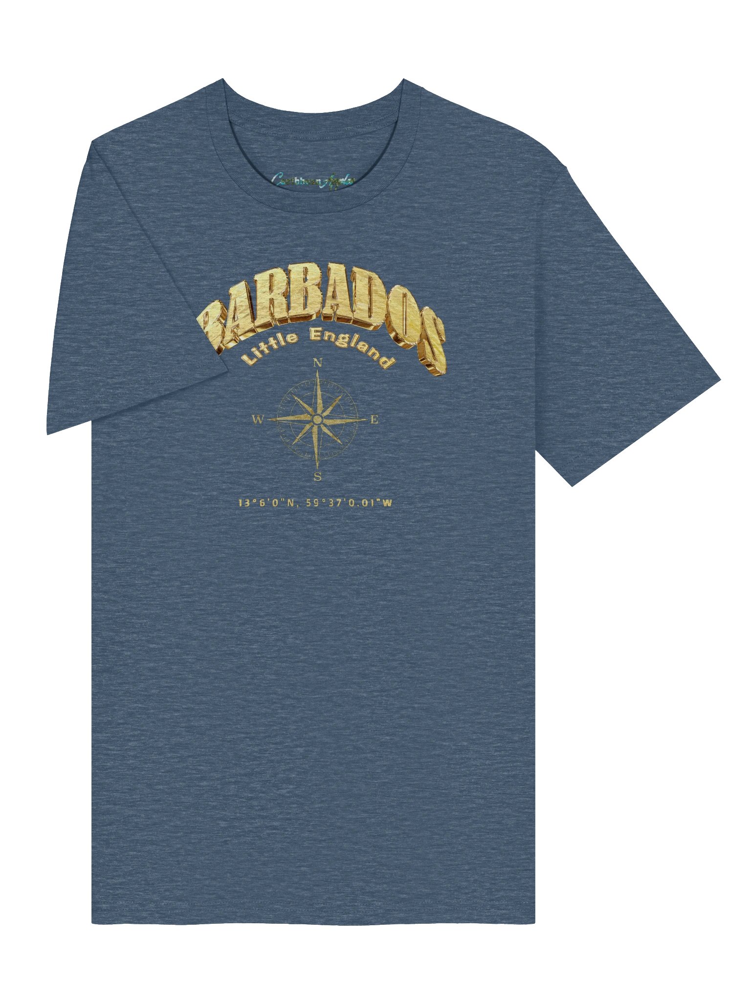 Compass - Barbados - Vintage Gold | | Organic Cotton T-Shirt | 9 Colors product image (75)