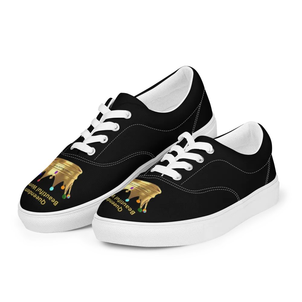 Queendom Beautiful Women Lace-Up Canvas Shoes product image (8)