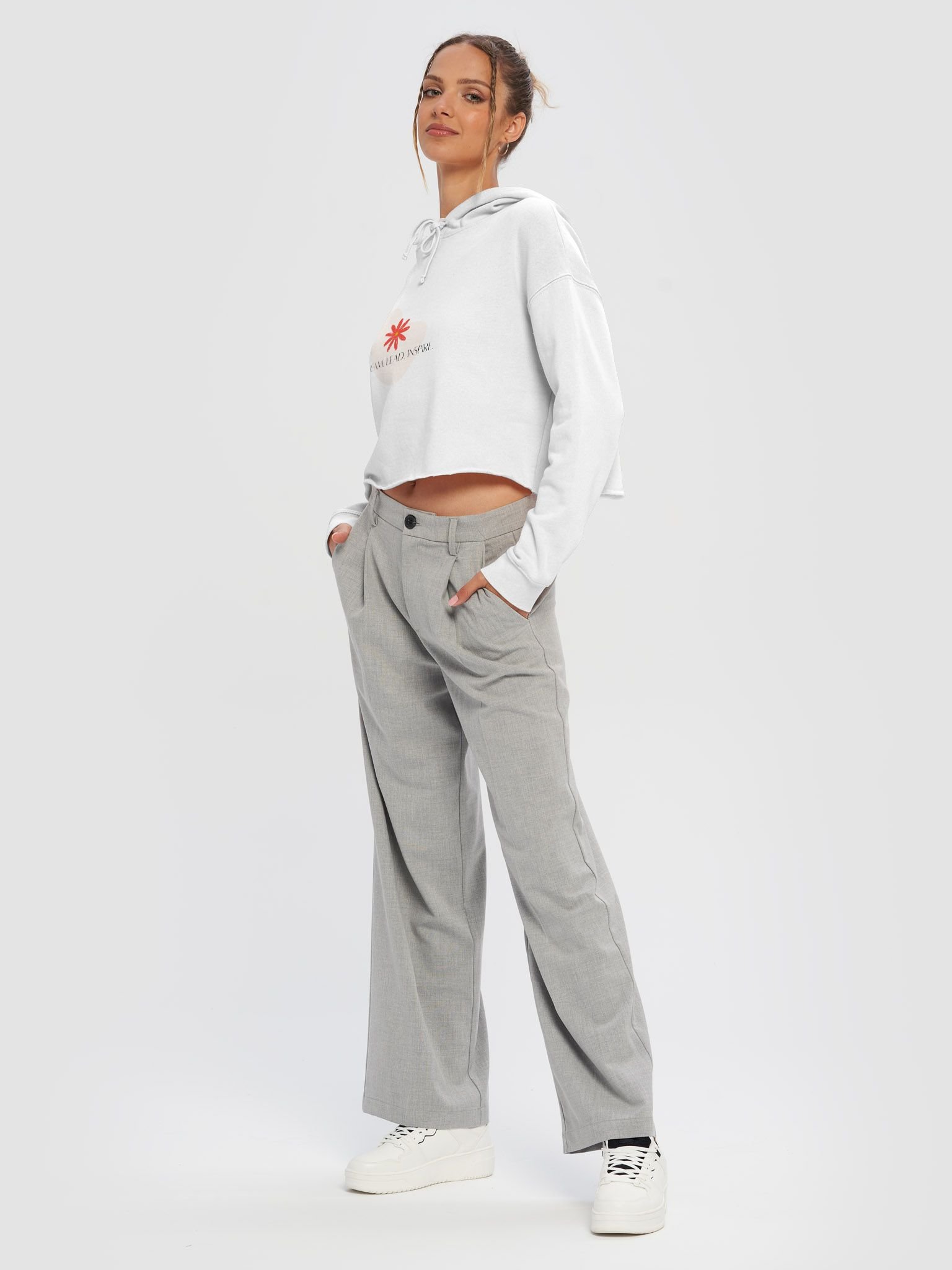 Women’s Lightweight Cropped Hoodie WHFB0136 product image (3)