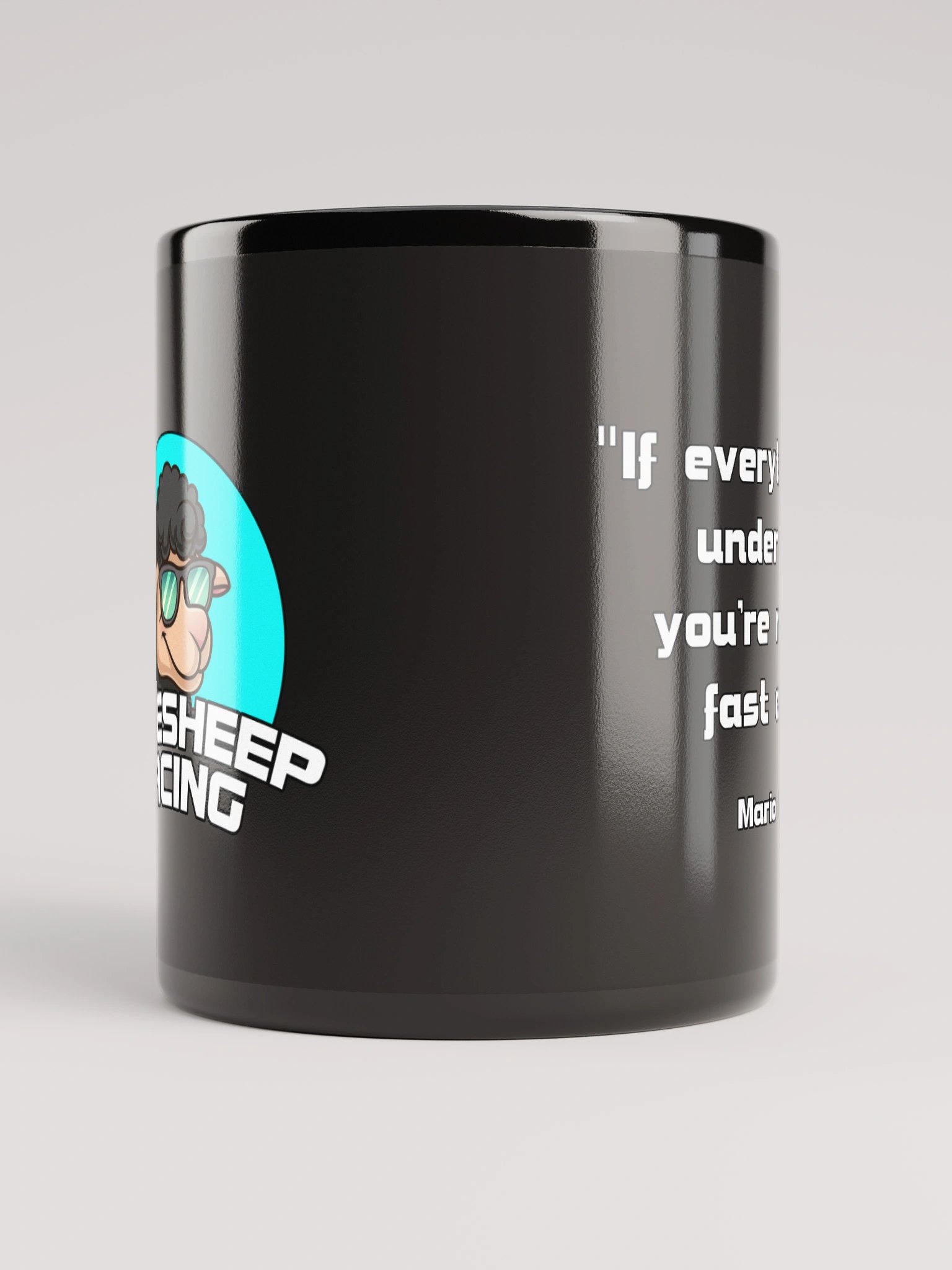 Cool Sheep Black Mug "If everything seems..." product image (3)