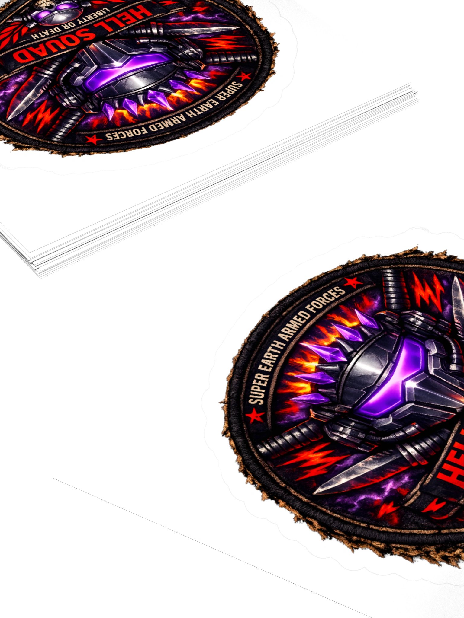 Hell Squad Liberty Or Death Kiss Cut Sticker product image (16)